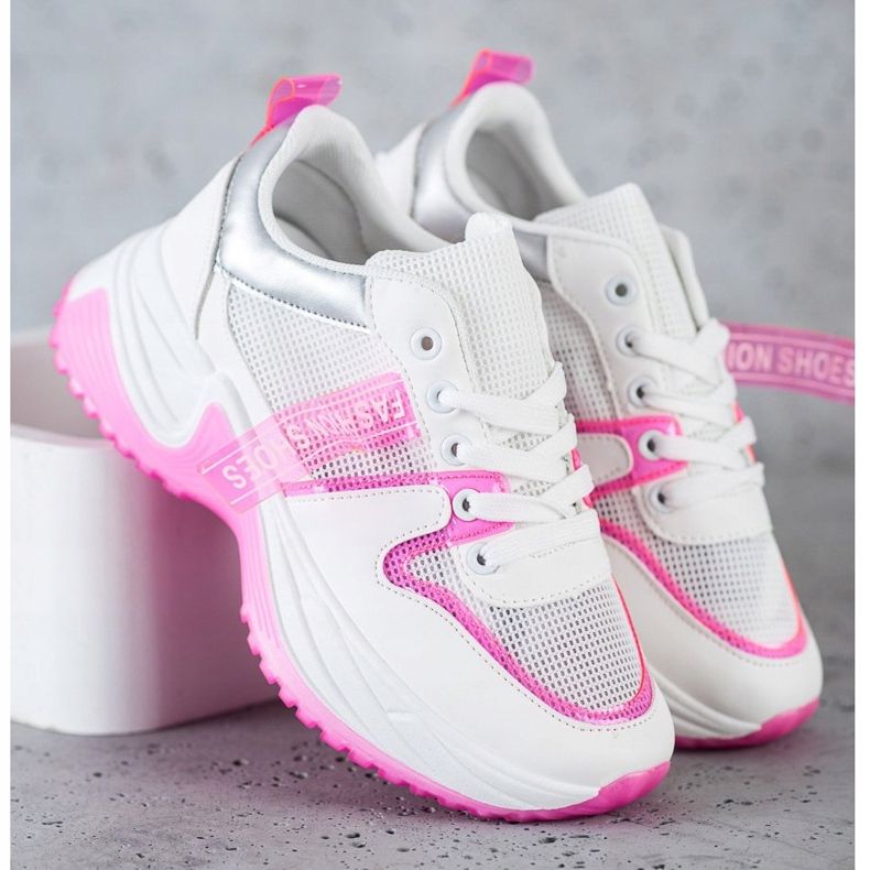 SHELOVET Sneakers mit modischen Mesh-Schuhen weiß 2