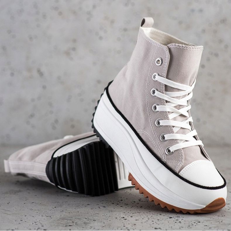 SHELOVET Hohe Sneakers auf der Plattform grau 1