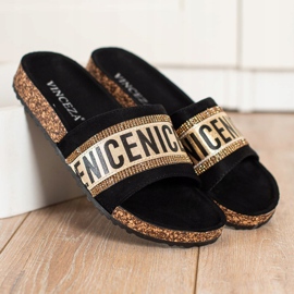 Mode VINCEZA Hausschuhe schwarz 2