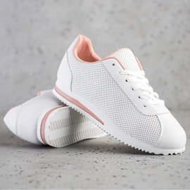 SHELOVET Stylische durchbrochene Sneakers weiß 1