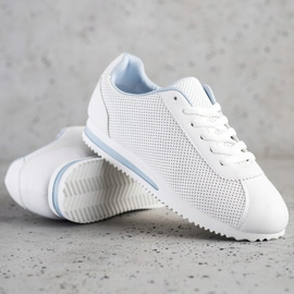 SHELOVET Stylische durchbrochene Sneakers weiß 1