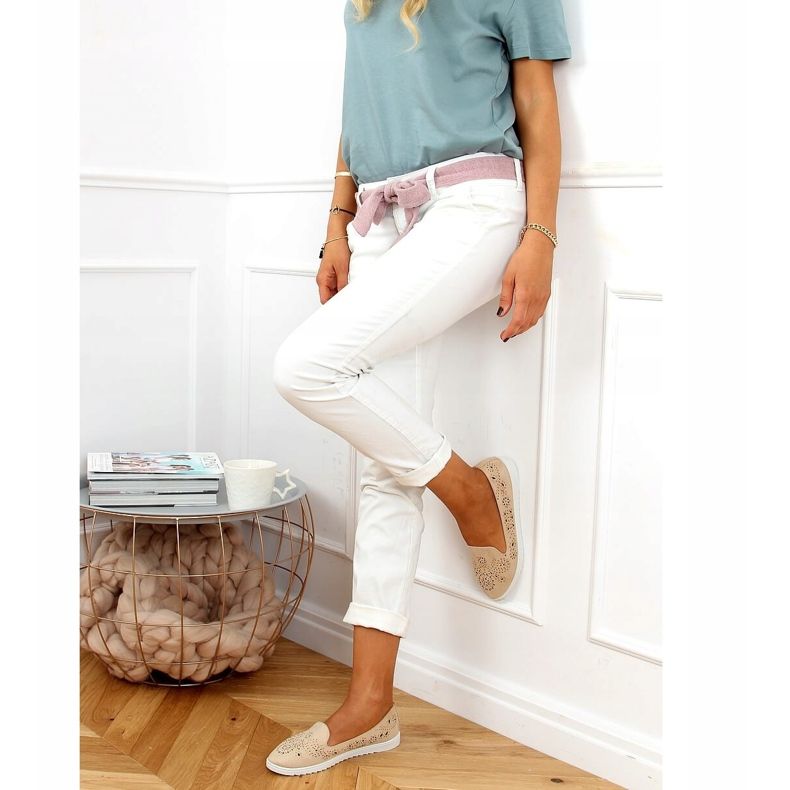 Beige durchbrochene Herren DY-09 Apricot 1