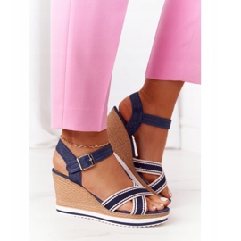 PG1 Keilsandalen Marineblau Sea Wave 2
