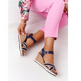 PG1 Keilsandalen Marineblau Sea Wave 1