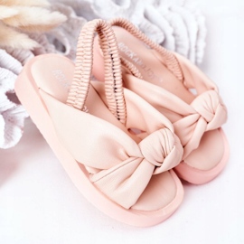 FR1 Kindersandalen mit geripptem rosafarbenem Kaugummi 2