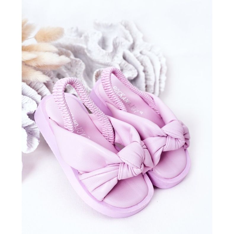 FR1 Kindersandalen mit geripptem violettem Kaugummi lila 2