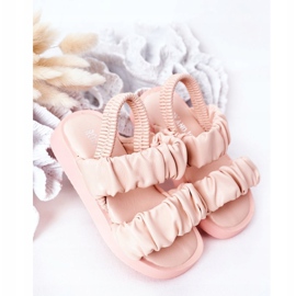 FR1 Kindersandalen mit gerippter rosa Süße 2