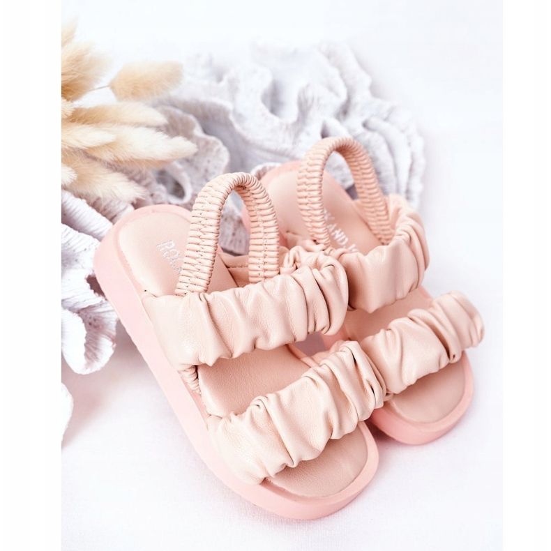 FR1 Kindersandalen mit gerippter rosa Süße 2