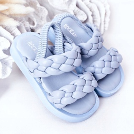 FR1 Kindersandalen mit geripptem blauem Cutie-Pie 2