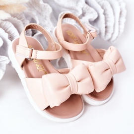 FR1 Sandalen für Kinder mit Schleife Rosa Abbie 2