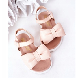 FR1 Sandalen für Kinder mit Schleife Rosa Abbie 1