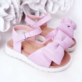 FR1 Kindersandalen mit Schleife Violett Abbie lila 1