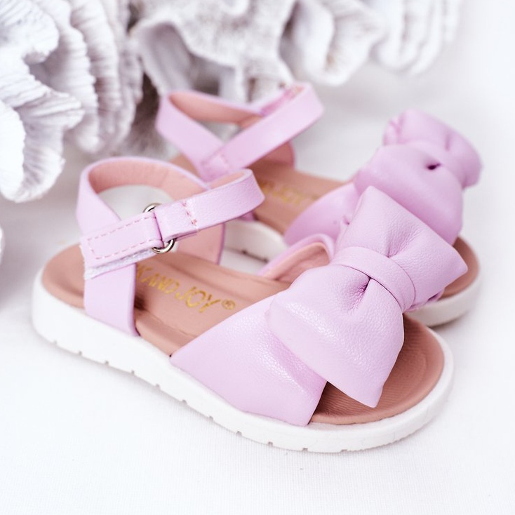 FR1 Kindersandalen mit Schleife Violett Abbie 1