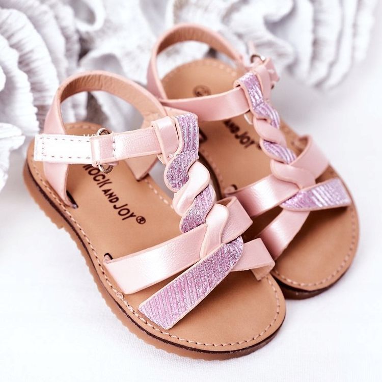 FR1 Sandalen für Kinder mit Brokatrosa Batilda 2