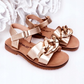 FR1 Kindersandalen mit Kette Golden Buffy 1