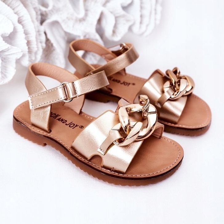 FR1 Kindersandalen mit Kette Golden Buffy 1