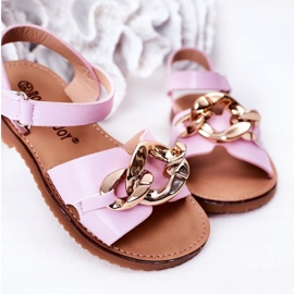 FR1 Kindersandalen mit Kette Violet Buffy lila 2