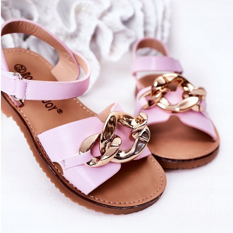 FR1 Kindersandalen mit Kette Violet Buffy lila 2