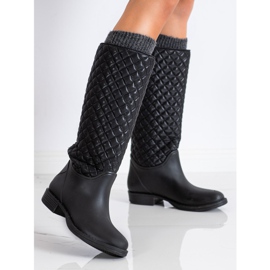 SHELOVET Hohe, gesteppte Galoschen schwarz 2