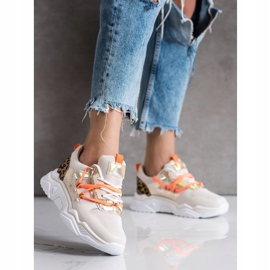 SHELOVET Sneakers mit Leopardenmuster braun 2