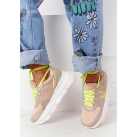 Damen Sportschuhe auf der Plattform Lu Boo Beige mehrfarbig 1