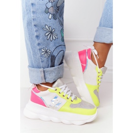 Damen Sportschuhe auf der Plattform lu boo weiß mehrfarbig 1