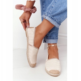 Espadrilles auf Strohsohle Lu Boo Ecru beige 1
