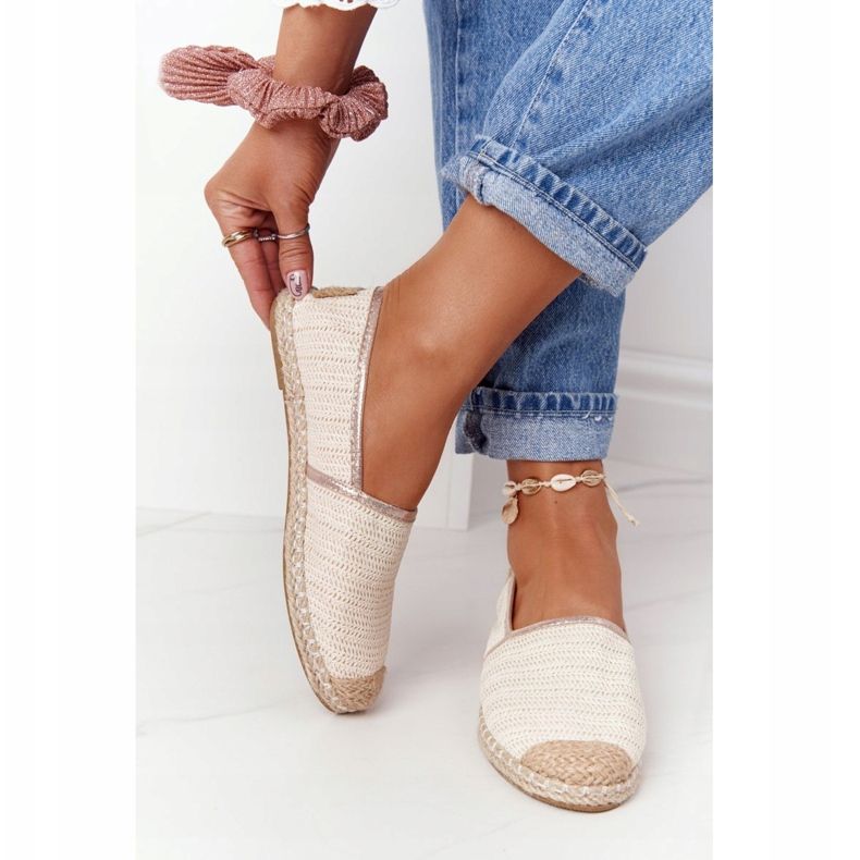 Espadrilles auf Strohsohle Lu Boo Ecru beige 1