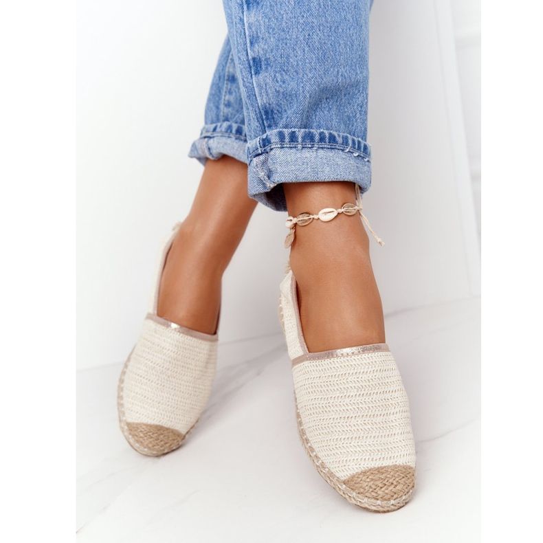 Espadrilles auf Strohsohle Lu Boo Ecru beige 2