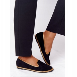 Damen Wildleder Loafer Lu Boo Schwarz 1