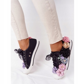 Sneakers mit Blumen Lu Boo Schwarz 1