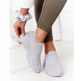 PS1 Damen Sportschuhe Slip-on Grau Yoga Klasse 2