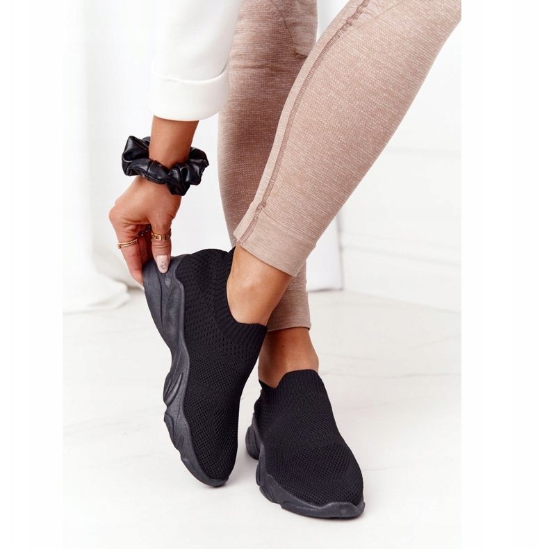 PS1 Damen Sportschuhe Slip-on Schwarz Yoga Klasse 2