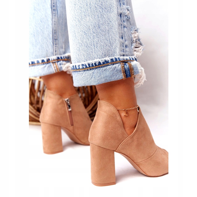 Frühlingsstiefel aus Wildleder On A Post Vinceza 21-17095 Beige 1