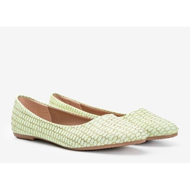 Grüne, glänzende Rios Ballerinas 1