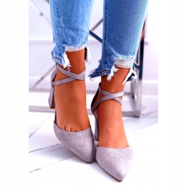 PS1 Damen Pumps mit Absatz in Spitzgrau Cosmo 2