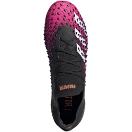 Adidas Predator Freak.1 L Fg M FW7244 Fußballschuhe weiß, schwarz, pink schwarz 1