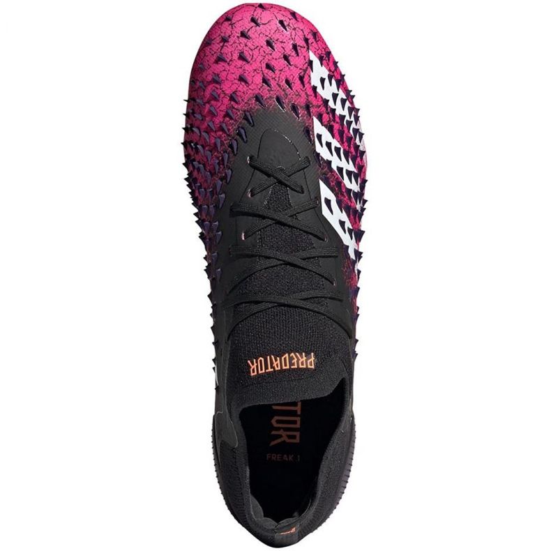 Adidas Predator Freak.1 L Fg M FW7244 Fußballschuhe weiß, schwarz, pink schwarz 1