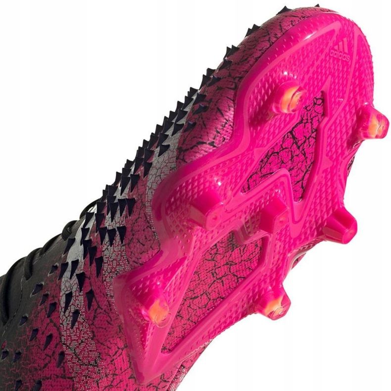 Adidas Predator Freak.1 L Fg M FW7244 Fußballschuhe weiß, schwarz, rosa schwarz 2