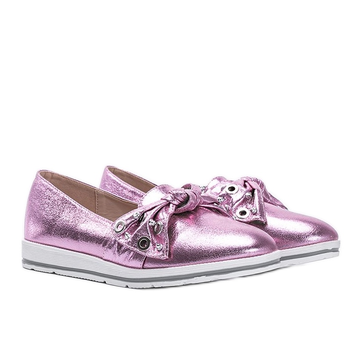 Metallic-Pink-Loafer Mit dir rosa 1