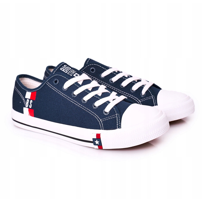 Herren Big Star HH174326 Marineblaue Turnschuhe navy blau 4