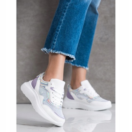 Sweet Shoes Sneakers mit Glitzer weiß lila 2