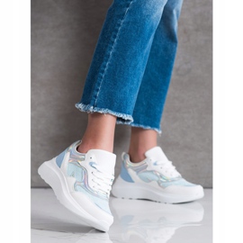 Sweet Shoes Sneakers mit Glitzer weiß blau 1