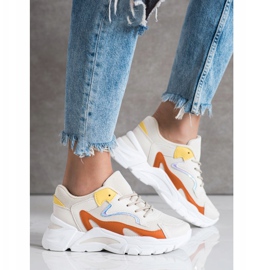 SHELOVET Lässige beige Sneakers mehrfarbig 1