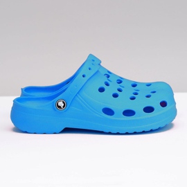 Flameshoes Damen Hausschuhe Eva Blue Foam Crocs blau 1