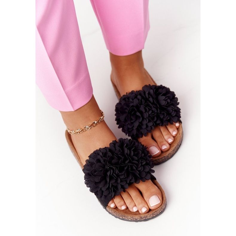 PE1 Schwarze Blumenbombe auf der Korksohle 1