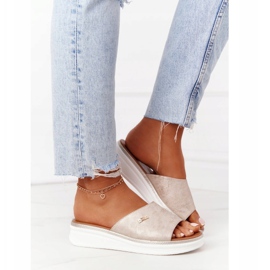 Sandalen mit Keilabsatz Sergio Leone SK042 Gold golden 2