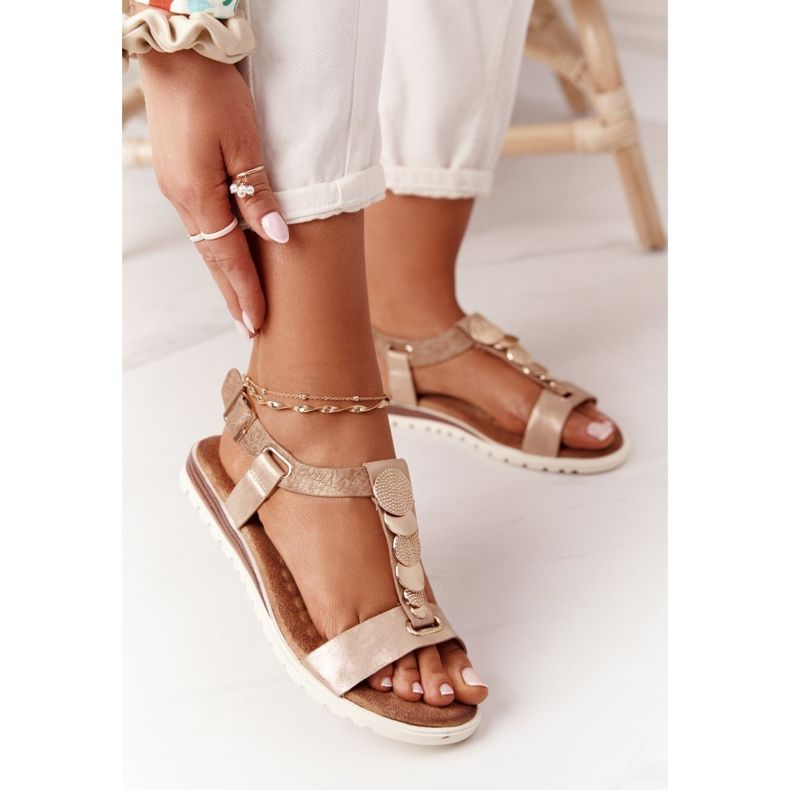 PE1 Flache Sandalen mit Milton-Kupferornamenten 2