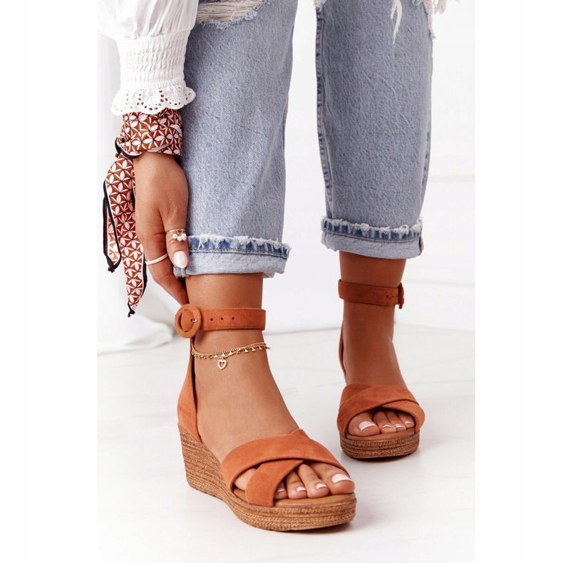 Keilsandalen aus Wildleder Maciejka 04565-29 Rot braun 2