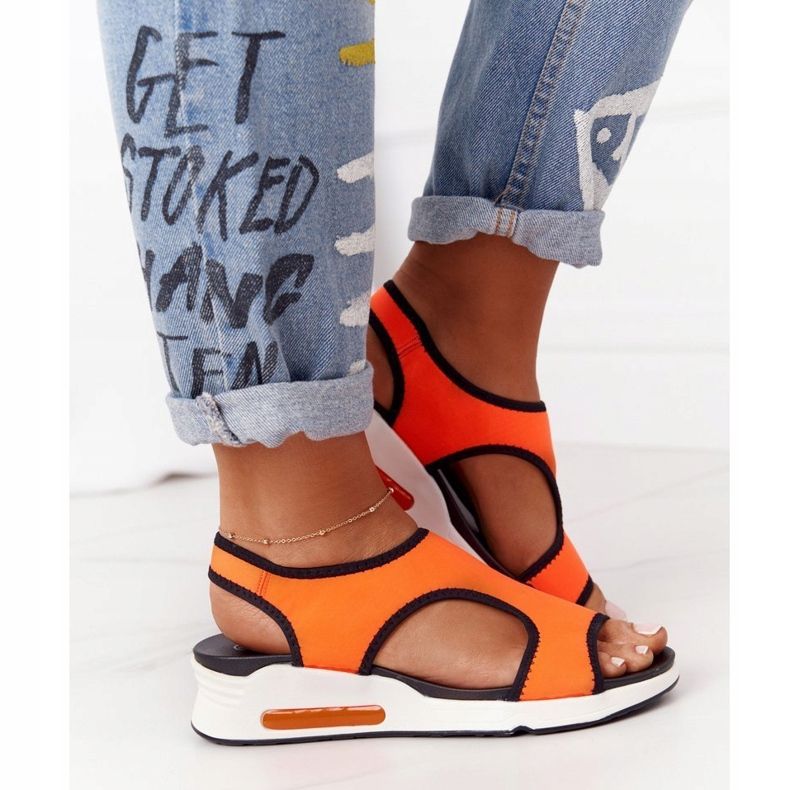 S.Barski Orange Slip-On Sandalen Zoey schwarz 2